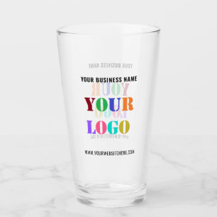 Entwerfen Sie Ihr eigenes Firmenlogo-Branding-Glas Glas