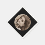 Entwerfen Sie Ihr eigenes Foto-Party | Black Moder Serviette (Ecke)