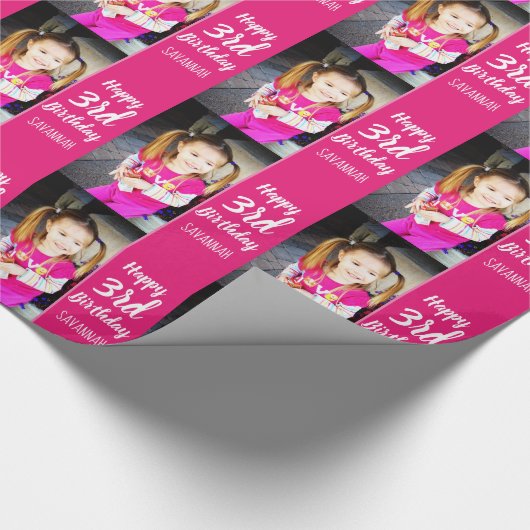 Entwerfen Sie Ihr eigenes Foto Personalisiert zum Geschenkpapier (Ecke)