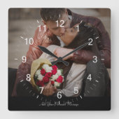 Entwerfen Sie Ihr eigenes Foto Quadratische Wanduhr (Vorderseite)