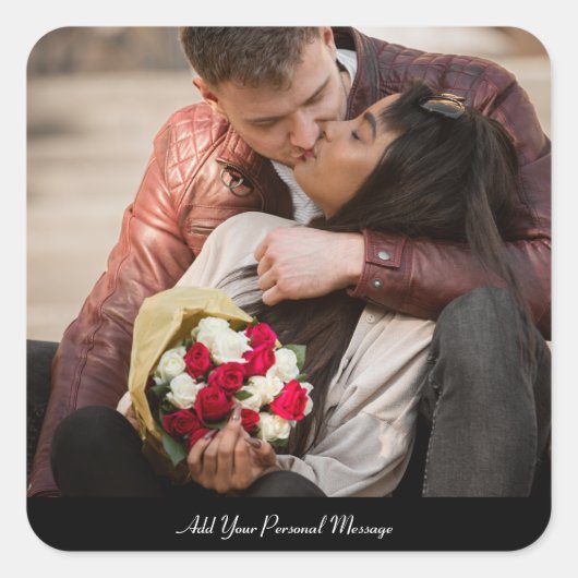 Entwerfen Sie Ihr eigenes Foto Quadratischer Aufkleber (Vorderseite)