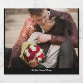 Entwerfen Sie Ihr eigenes Foto Schaumweinetikett (Einzelnes Label)