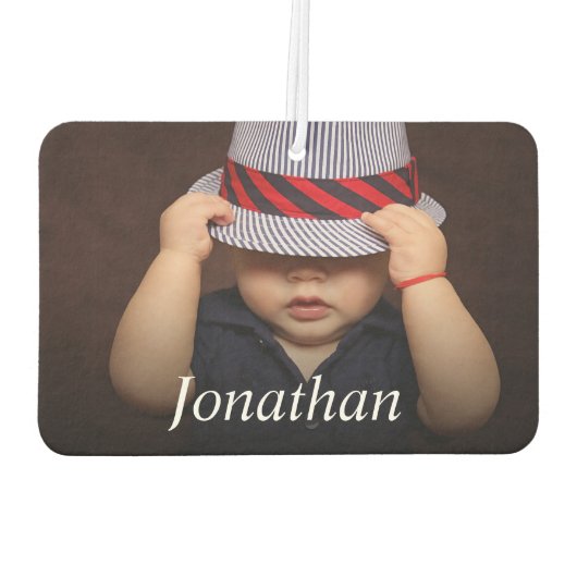 Entwerfen Sie Ihr eigenes Foto und benennen Sie Pe Autolufterfrischer (Rückseite)