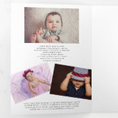 Entwerfen Sie Ihr eigenes Foto und Text Personalis Dreifach Gefaltete Urlaubskarte (Innen Erste Seite)