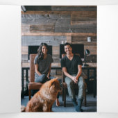 Entwerfen Sie Ihr eigenes Foto und Text Personalis Dreifach Gefaltete Urlaubskarte (Innenseite Mitte)