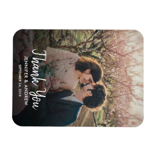 Entwerfen Sie Ihr eigenes Foto Vielen Dank für Ihr Magnet (Horizontal)