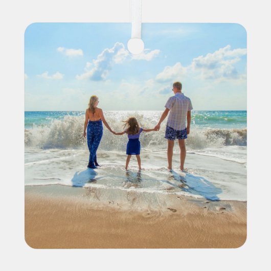 Entwerfen Sie Ihr eigenes Foto Weihnachtsschmuck (Rückseite)