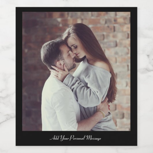 Entwerfen Sie Ihr eigenes Foto Weinetikett (Einzelnes Label)