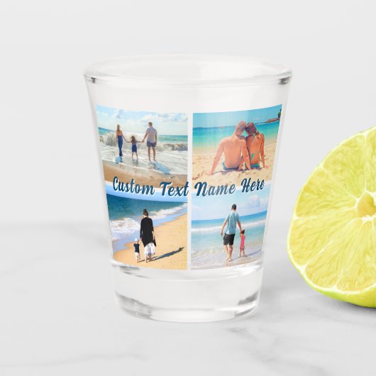 Entwerfen Sie Ihr eigenes Fotocollage-Schottglas m Schnapsglas (Vorderseite)