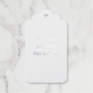 Entwerfen Sie Ihr eigenes gewelltes Silber 8,9 cm  Geschenkanhänger
