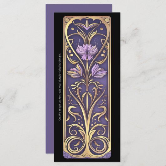 Entwerfen Sie Ihr eigenes Goldenes Lesezeichen (Vorne/Hinten)