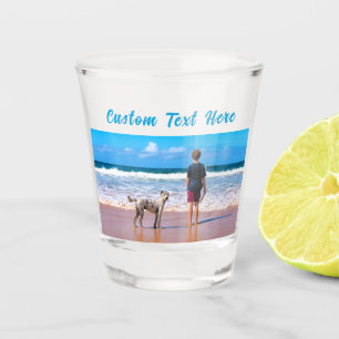 Entwerfen Sie Ihr eigenes Haustier-Foto-Schnapsgla Schnapsglas