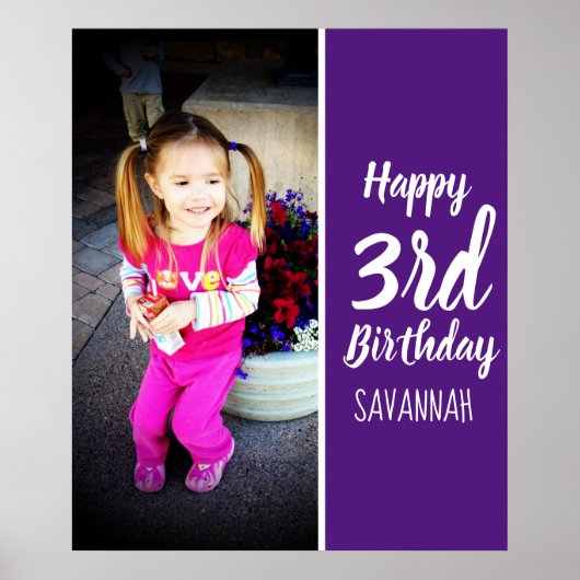 Entwerfen Sie Ihr eigenes individuelles Foto Gebur Poster (Vorne)