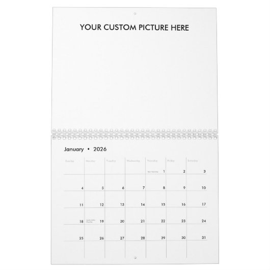 Entwerfen Sie Ihr eigenes Jahr 2025 Kalender (Jan 2026)