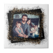 Entwerfen Sie Ihr eigenes Leopard-Rahmen-Foto Fliese (Vorderseite)