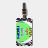 Entwerfen Sie Ihr eigenes luminöses Herz-Baby-Desi Gepäckanhänger (Vorderseite vertikal)