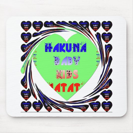 Entwerfen Sie Ihr eigenes luminöses Herz-Baby-Desi Mousepad (Vorne)