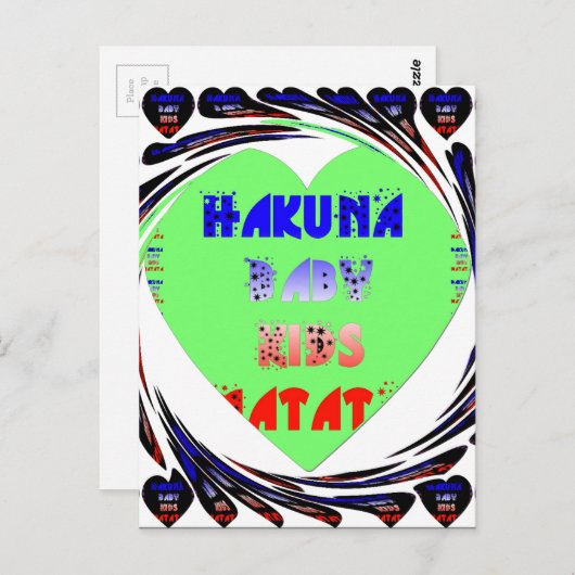 Entwerfen Sie Ihr eigenes luminöses Herz-Baby-Desi Postkarte (Vorne/Hinten)