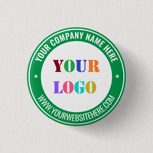 Entwerfen Sie Ihr eigenes markenbezogenes Werbe-Bu Button (Vorderseite)