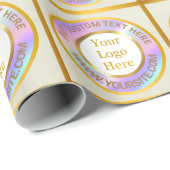 Entwerfen Sie Ihr eigenes, modernes Logo-Business  Geschenkpapier (Rolleneckpunkt)