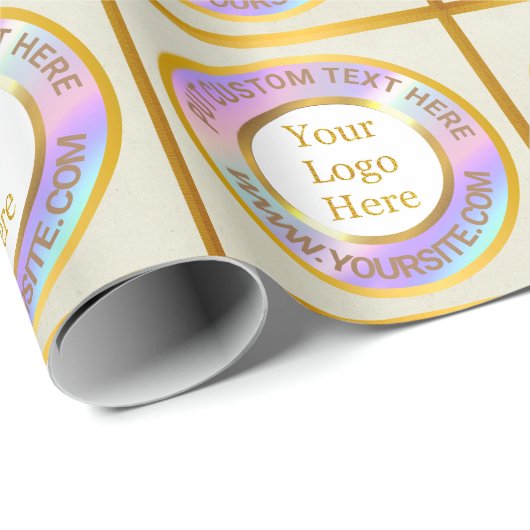 Entwerfen Sie Ihr eigenes, modernes Logo-Business  Geschenkpapier (Rolleneckpunkt)