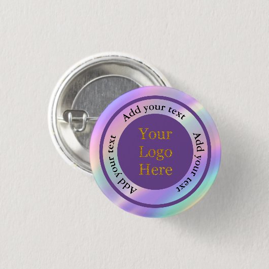 Entwerfen Sie Ihr eigenes, modernes Logo-Geschäft Button (Vorne & Hinten)