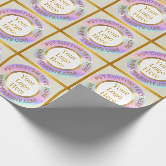 Entwerfen Sie Ihr eigenes, modernes Logo-Geschäft Geschenkpapier (Ecke)