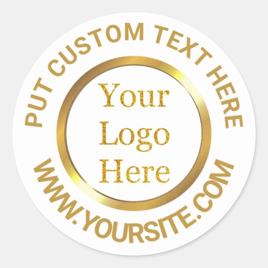 Entwerfen Sie Ihr eigenes, modernes Logo-Geschäft Runder Aufkleber (Vorderseite)