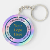 Entwerfen Sie Ihr eigenes, modernes Logo-Geschäft Schlüsselanhänger (Rückseite)