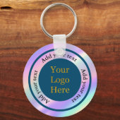 Entwerfen Sie Ihr eigenes, modernes Logo-Geschäft Schlüsselanhänger (Rückseite)