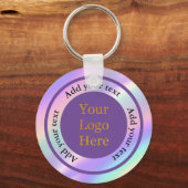 Entwerfen Sie Ihr eigenes, modernes Logo-Geschäft Schlüsselanhänger (Rückseite)