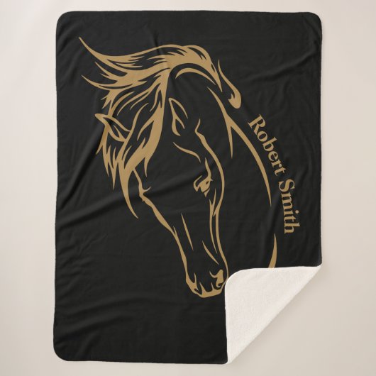 Entwerfen Sie Ihr eigenes modernes Pferd Reitpolos Sherpadecke (Vorderseite)