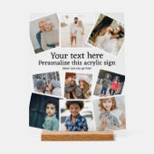 Entwerfen Sie Ihr eigenes Personalisiertes 9-Foto Acrylschild (Vorderseite)