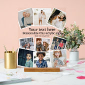 Entwerfen Sie Ihr eigenes Personalisiertes 9-Foto Acrylschild (Hochzeit)