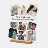 Entwerfen Sie Ihr eigenes Personalisiertes 9-Foto Acrylschild (Winkel)