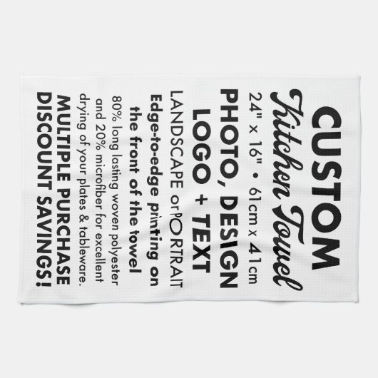 Entwerfen Sie Ihr eigenes Personalisiertes Küchent Geschirrtuch (Horizontal)