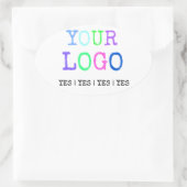 Entwerfen Sie Ihr eigenes Personalisiertes Logo Ovaler Aufkleber (Tasche)