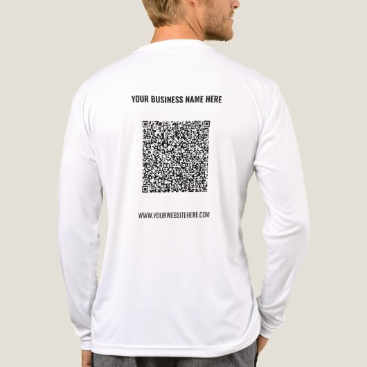 Entwerfen Sie Ihr eigenes Personalisiertes QR-Code Tri-Blend Shirt (Rückseite)