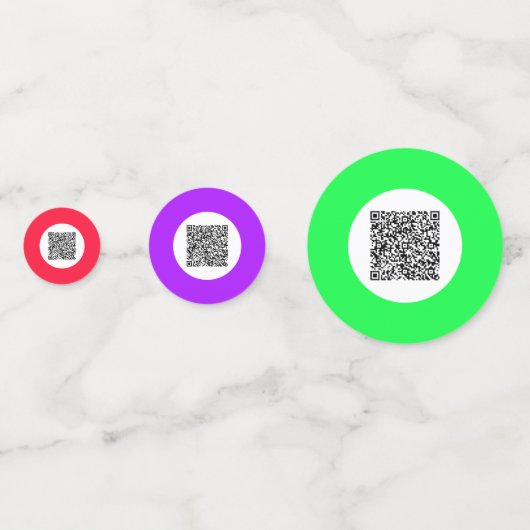 Entwerfen Sie Ihr eigenes QR-Code-Creative Confett Konfetti (Vorderseiten)