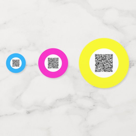Entwerfen Sie Ihr eigenes QR-Code-Creative Confett Konfetti (Rückseiten)