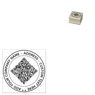 Entwerfen Sie Ihr eigenes QR Code Round-Rubber-Bri Gummistempel