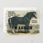 Entwerfen Sie Ihr eigenes QSL HAM Radio Operator E Postkarte (Vorne/Hinten)