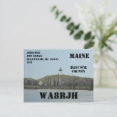 Entwerfen Sie Ihr eigenes QSL HAM Radio Operator L Postkarte (Stehend Vorderseite)