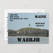 Entwerfen Sie Ihr eigenes QSL HAM Radio Operator L Postkarte (Vorne/Hinten)