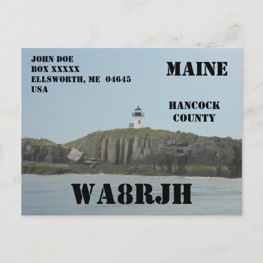 Entwerfen Sie Ihr eigenes QSL HAM Radio Operator L Postkarte (Vorderseite)