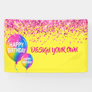 Entwerfen Sie Ihr eigenes Regenbogen-Glitter Banner