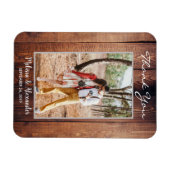 Entwerfen Sie Ihr eigenes rustikales Foto Danke fü Magnet (Horizontal)