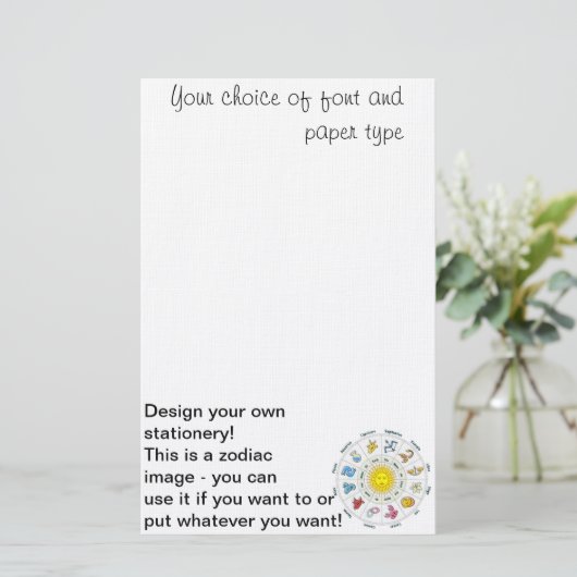 Entwerfen Sie Ihr eigenes Schreibpapier Briefpapier (Stehend Vorderseite)