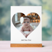 Entwerfen Sie Ihr eigenes Single Herz gestalten Fo Acrylschild (Neutral)