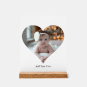 Entwerfen Sie Ihr eigenes Single Herz gestalten Fo Acrylschild (Vorderseite)